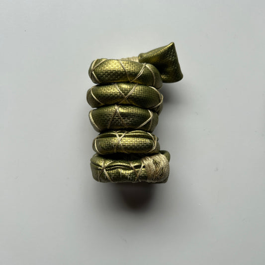Green Tea Fully Wrapped Spiral Tie