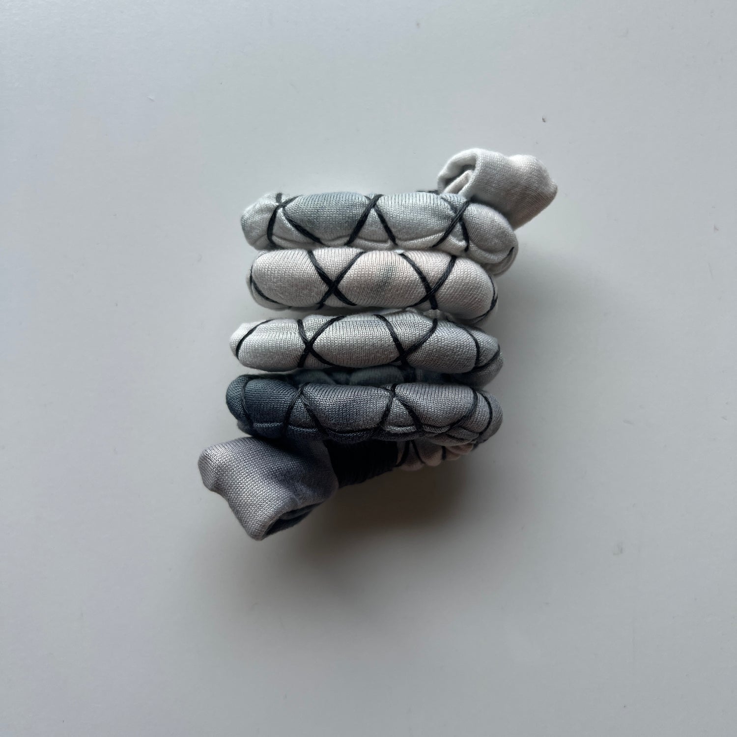 Artic Blue Fully Wrapped Spiral Tie