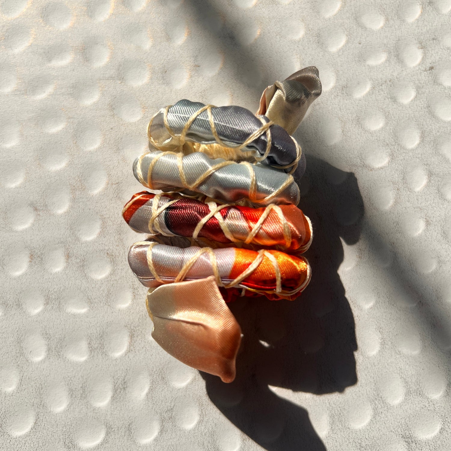 Sunset Orchid Fully Wrapped Spiral Ties