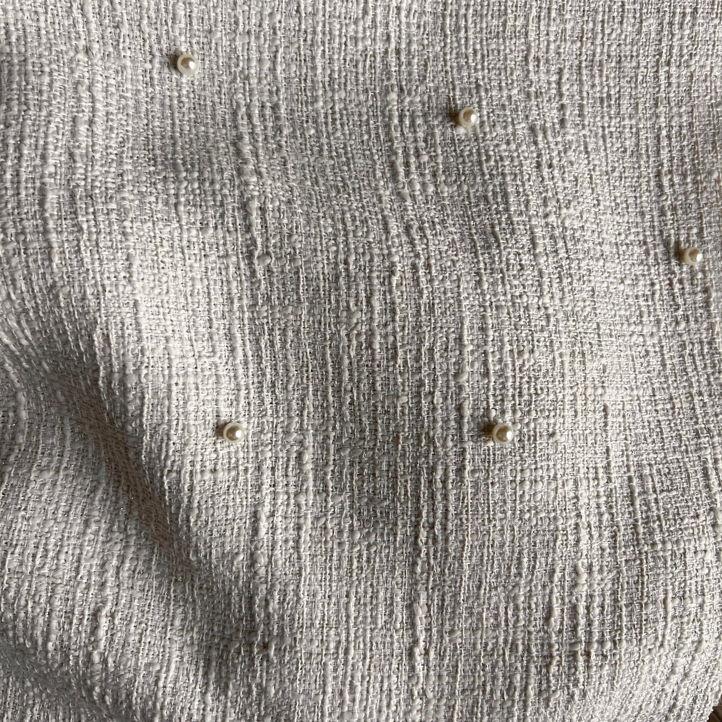 Tweed Pearl Fully Wrapped Spiral Ties