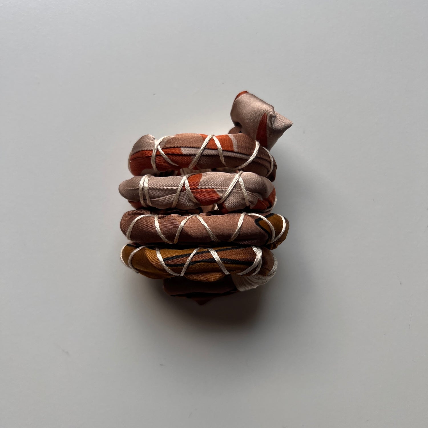 Autumn Earth Fully Wrapped Spiral Ties