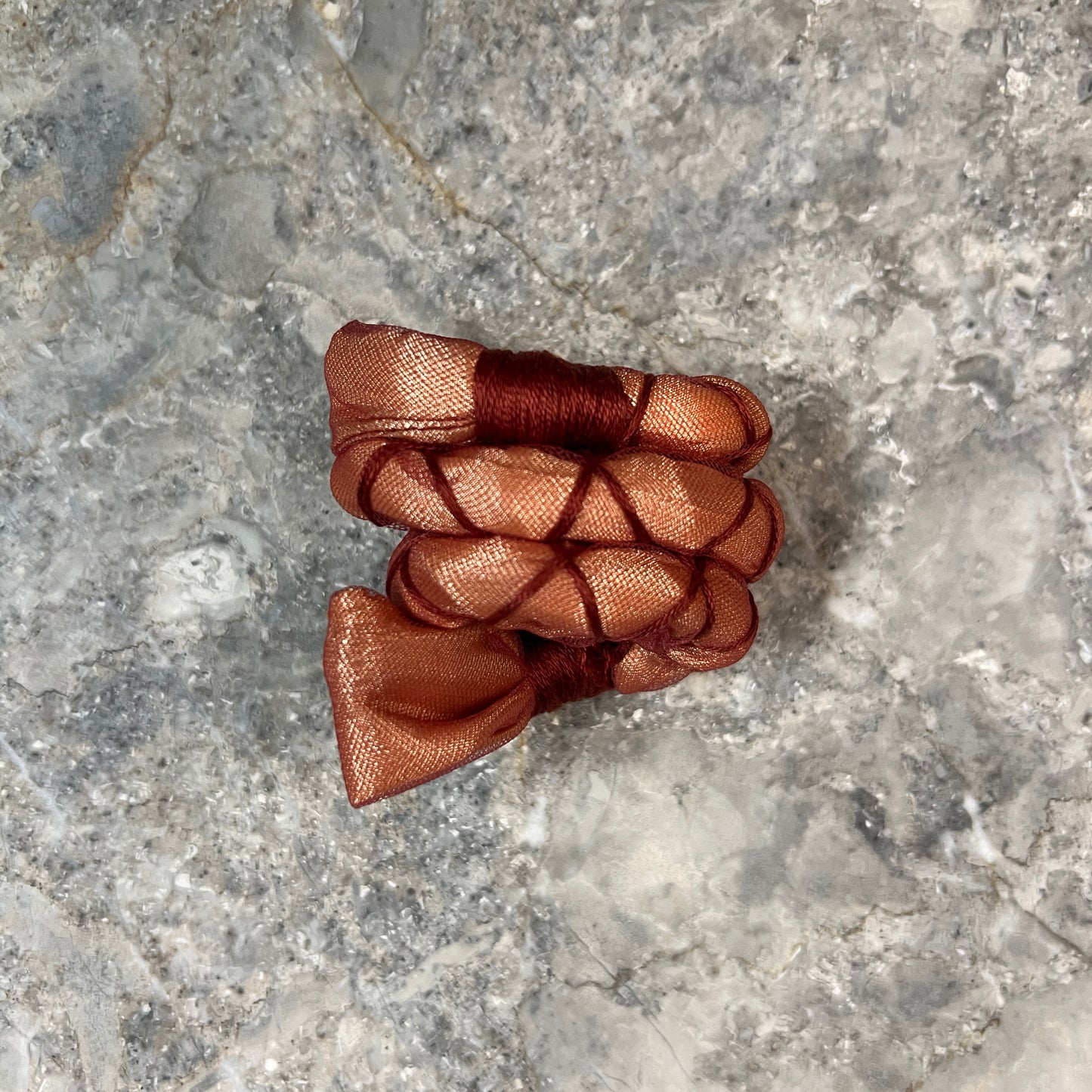 Spiced Peach Fully Wrapped Spiral Tie