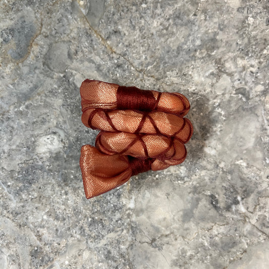 Spiced Peach Fully Wrapped Spiral Tie
