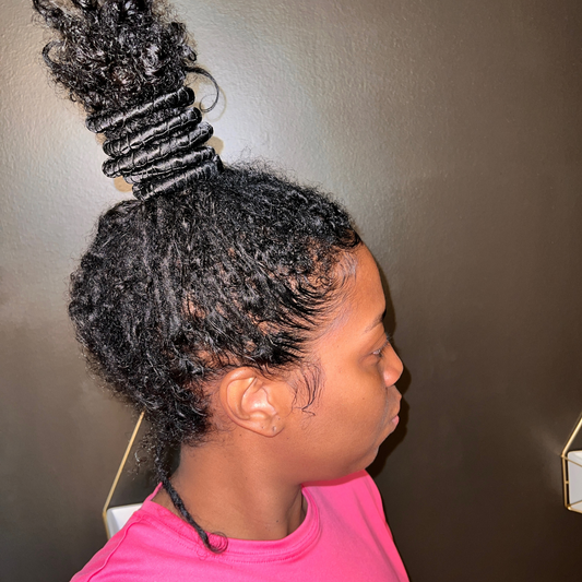 Jet Black Fully Wrapped Spiral Tie