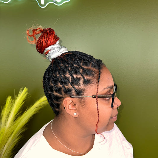 Chrome Fully Wrapped Spiral Tie
